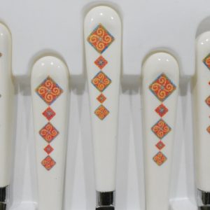 20-pc Corelle SAND ART FLATWARE by Regent Sheffield / Colorful Southwest Scrollwork
