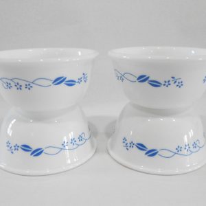 4 Corelle PROVINCIAL BLUE 6-oz RAMEKIN BOWLS Berry Dessert Fruit Sauce Condiment