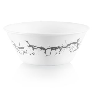 Corelle STONE GREY 21.5-oz SOUP Cereal SALAD BOWL *Silver Gray Marble Asher
