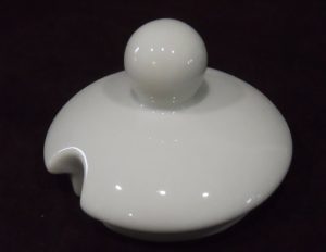 *Replacement CORELLE White Porcelain SUGAR BOWL LID Knob Top w/Spoon Notch