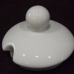 *Replacement CORELLE White Porcelain SUGAR BOWL LID Knob Top w/Spoon Notch