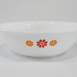 Corelle SUNSHINE 1-Qt SERVING BOWL Vegetable Pasta *Retro Red Orange Floral