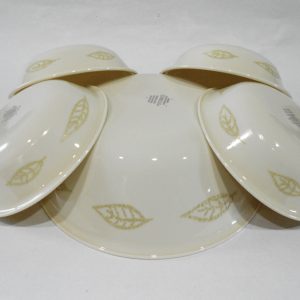 5-pc Corelle TEXTURED LEAVES Snack Set 1 Qt. SERVING & 10-oz DESSERT BOWLS
