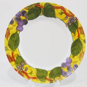 *NEW Corelle TUSCAN VINE 10 3/4 DINNER PLATE Grapes Leaves Vines on Yellow Border
