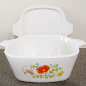 2-pc CORNINGWARE Corelle Pyroceram WILDFLOWER Petite Pan P43 DISH & COVER