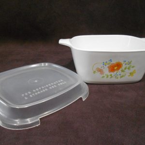 NEW 2-pc CORNING Corelle P43 WILDFLOWER Petite Pan & COVER Lid Microwave Dish
