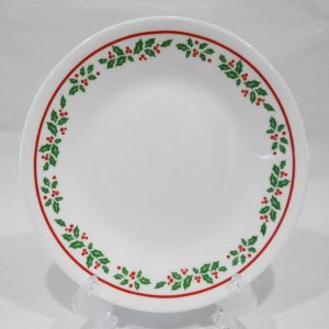 Corelle WINTER HOLLY 6.75 BREAD Dessert PLATE *CHRISTMAS Holiday Red Green