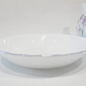 NRM Corelle WISTERIA 20-oz PASTA BOWL Soup Stew 8 1/2 Purple Swirled Fluted Rim