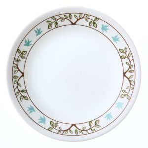 1 Corelle TREE BIRD 6.75 BREAD Plate *NATURE Fluttering BLUE BIRDS Green Brown